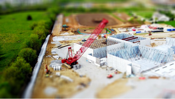 A model of a construction site