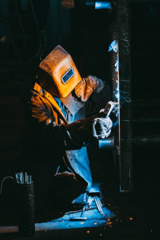 A welding expert at work