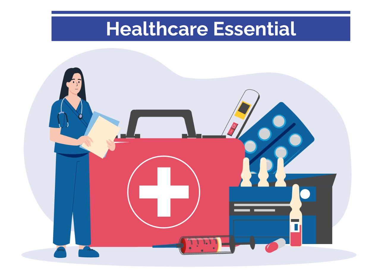 Well-organized first aid kit