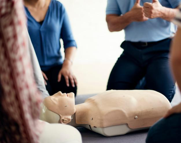 A first-aid training class