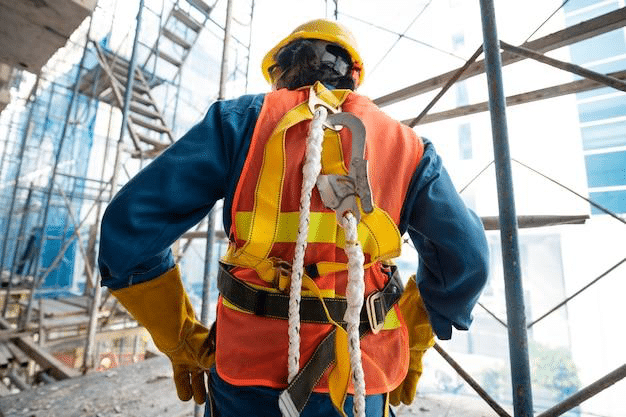 A worker clad in proper safety gear