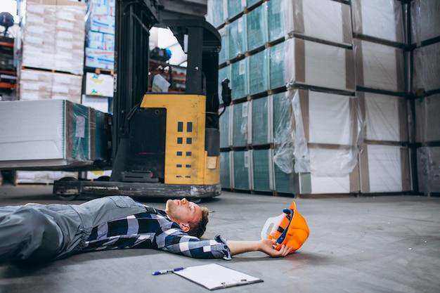 Forklift accident at a workplace